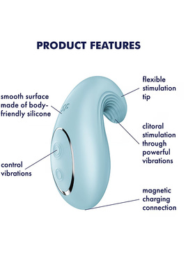 Satisfyer: Dipping Delight, Lay-on Vibrator, lysblå