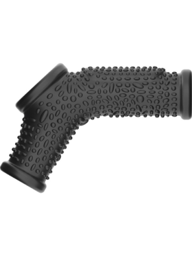 LoveToy: Vibrating Knights Ring Sleeve, Drip, svart