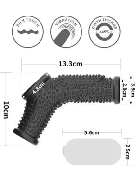 LoveToy: Vibrating Knights Ring Sleeve, Drip, svart