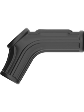 LoveToy: Vibrating Knights Ring Sleeve, Ridge, svart