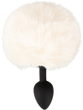 You2Toys: Fluffy Bunny Tail Butt Plug, small, hvit