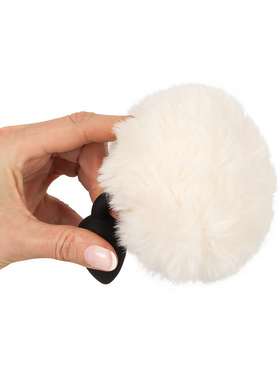 You2Toys: Fluffy Bunny Tail Butt Plug, small, hvit