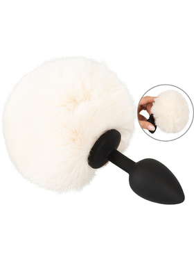 You2Toys: Fluffy Bunny Tail Butt Plug, small, hvit