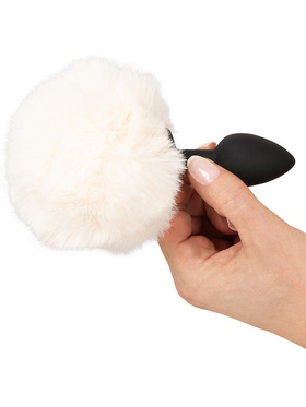 You2Toys: Fluffy Bunny Tail Butt Plug, small, hvit