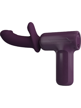 Pretty Love: DJ Scholar, Massage Gun with Dildo, lilla 