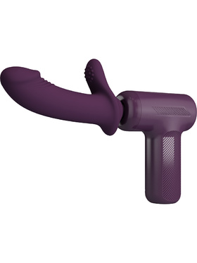 Pretty Love: DJ Scholar, Massage Gun with Dildo, lilla 
