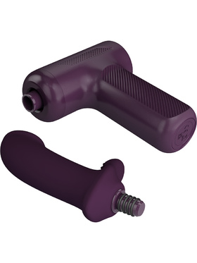 Pretty Love: DJ Scholar, Massage Gun with Dildo, lilla 