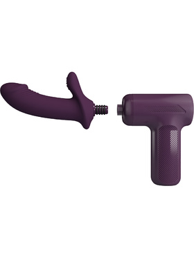 Pretty Love: DJ Scholar, Massage Gun with Dildo, lilla 