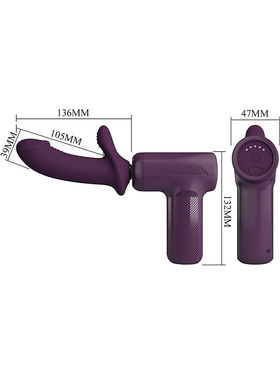 Pretty Love: DJ Scholar, Massage Gun with Dildo, lilla 
