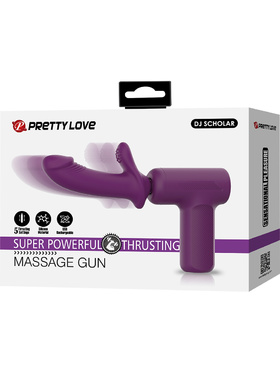 Pretty Love: DJ Scholar, Massage Gun with Dildo, lilla 