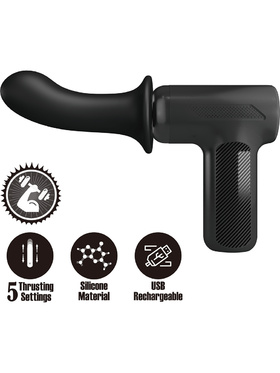 Pretty Love: DJ Doctor, Massage Gun with Dildo, svart