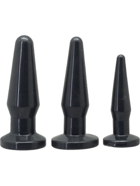 Toyz4Lovers: Timeless, Happy Set Anal Plugs, svart