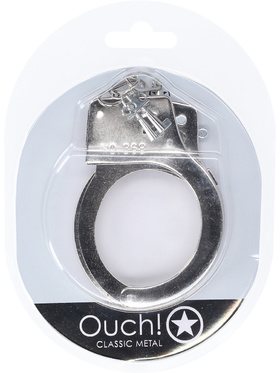 Ouch!: Classic Metal Handcuffs, sølv