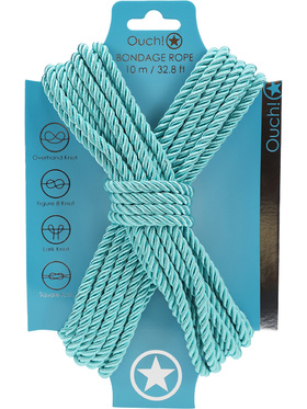 Ouch!: Polyester Bondage Rope, 10m, turkis