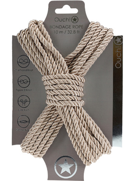 Ouch!: Polyester Bondage Rope, 10m, gull