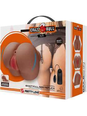 Crazy Bull: Kylie, Realistic Masturbator with Vibrator, mørk