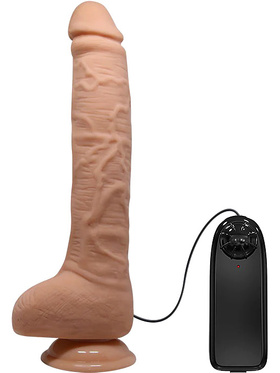 Beautiful Dick: Realistisk Dildovibrator med Sugekopp, 28 cm, lys