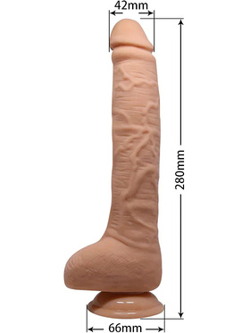 Beautiful Dick: Realistisk Dildovibrator med Sugekopp, 28 cm, lys