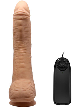 Beautiful Alex: Realistisk Dildovibrator med Sugekopp, 28 cm, lys