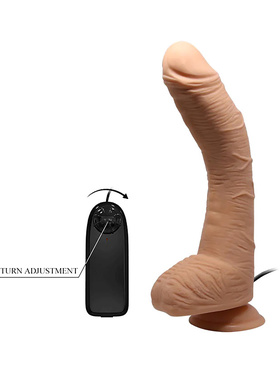 Beautiful Alex: Realistisk Dildovibrator med Sugekopp, 28 cm, lys