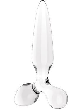 Satisfyer: Triple Crystal 2, Glass Dildo, gjennomsiktig