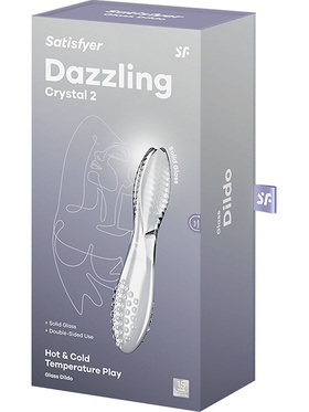Satisfyer: Dazzling Crystal 2, Glass Dildo, gjennomsiktig