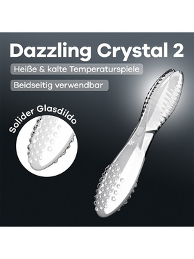 Satisfyer: Dazzling Crystal 2, Glass Dildo, gjennomsiktig