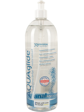 JoyDivision Aquaglide Anal: Vannbasert Analglidemiddel, 1000 ml
