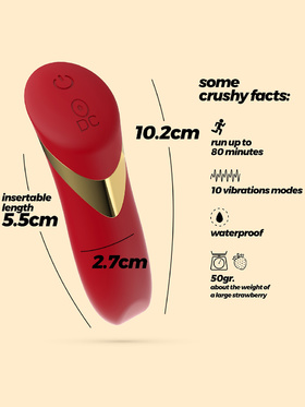 Crushious: Blinders, Rechargeable Vibrating Bullet, rød