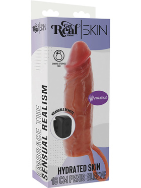 Toy Joy: Get Real, Hydrated Skin Vibr. Penis Sleeve, 16 cm Toy Joy: Get Real, Hydrated Skin Vibr. Penis Sleeve, 16 cm