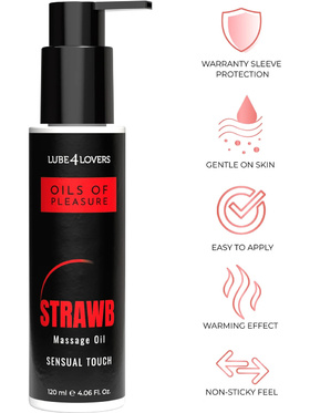 Lube4Lovers: Oils Of Pleasure, Strawberry Massage Oil, 120 ml Lube4Lovers: Oils Of Pleasure, Strawberry Massage Oil, 120 ml