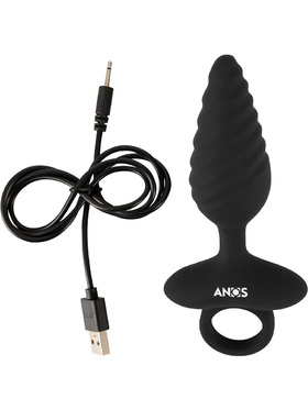 Anos: Twisted Butt Plug with Vibration Anos: Twisted Butt Plug with Vibration