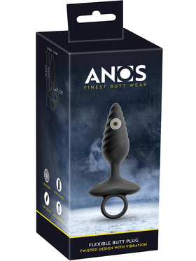 Anos: Twisted Butt Plug with Vibration Anos: Twisted Butt Plug with Vibration