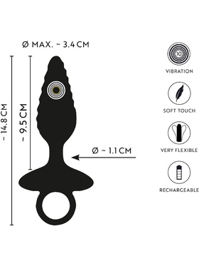 Anos: Twisted Butt Plug with Vibration Anos: Twisted Butt Plug with Vibration