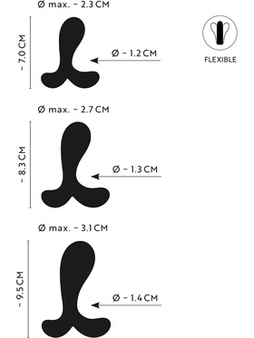 Anos: Butt Plug Training Set with Curved Tips Anos: Butt Plug Training Set with Curved Tips