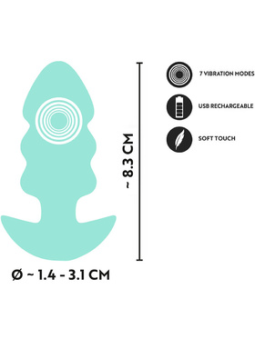 Cuties: Rippled Vibrating Mini Butt Plug