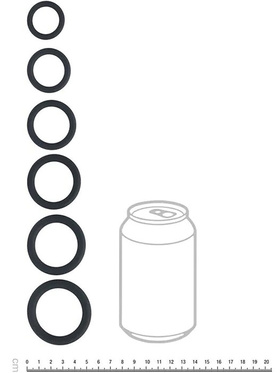 Levelz by Shots: Classic Silicone Cock Ring Set of 6