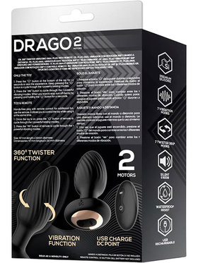 IntoYou: Drago, Twister Vibrating Anal Plug with Remote