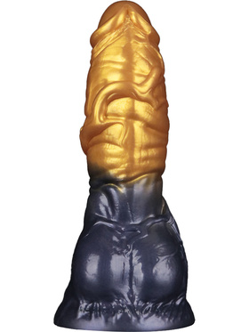 LoveToy: Aerosx, Dual Density Inflatable Dildo, 19 cm, gull/svart