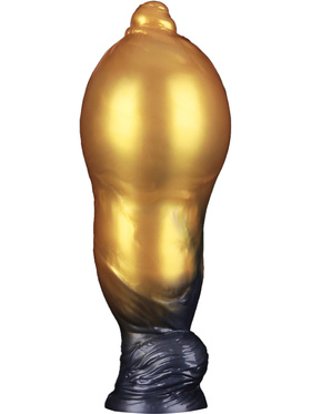 LoveToy: Aerosx, Dual Density Inflatable Dildo, 25 cm, gull/svart