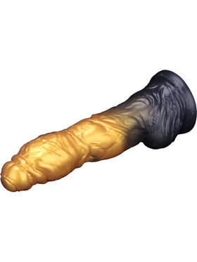 LoveToy: Aerosx, Dual Density Inflatable Dildo, 25 cm, gull/svart