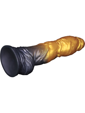 LoveToy: Aerosx, Dual Density Inflatable Dildo, 25 cm, gull/svart