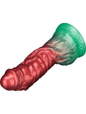 LoveToy: Aerosx, Dual Density Inflatable Dildo, 19 cm, rød/grønn