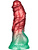 LoveToy: Aerosx, Dual Density Inflatable Dildo, 19 cm, rød/grønn