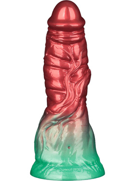 LoveToy: Aerosx, Dual Density Inflatable Dildo, 19 cm, rød/grønn
