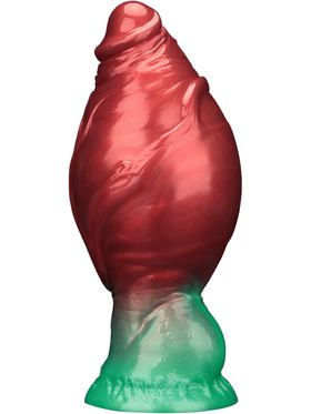 LoveToy: Aerosx, Dual Density Inflatable Dildo, 19 cm, rød/grønn