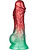 LoveToy: Aerosx, Dual Density Inflatable Dildo, 21 cm, rød/grønn
