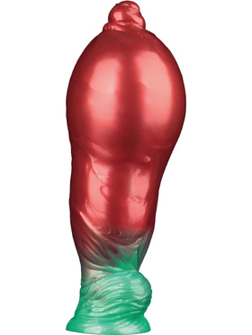 LoveToy: Aerosx, Dual Density Inflatable Dildo, 25 cm, rød/grønn