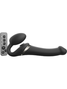 Strap-On-Me: Multi Orgasm Bendable Strap-On Vibrator, S, svart