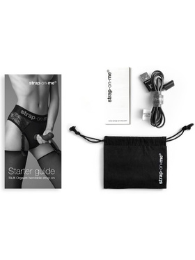 Strap-On-Me: Multi Orgasm Bendable Strap-On Vibrator, L, rosa